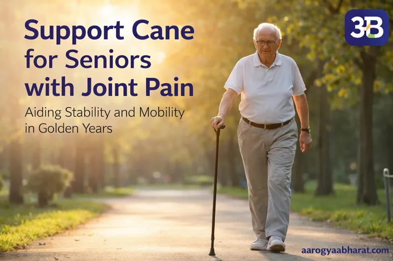 Support Cane for Seniors with Joint Pain: Complete Mobility Guide for Comfortable & Stable Daily Walking | Aarogyaa Bharat