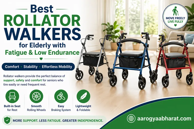 Best Rollator Walkers for Elderly with Fatigue and Low Endurance