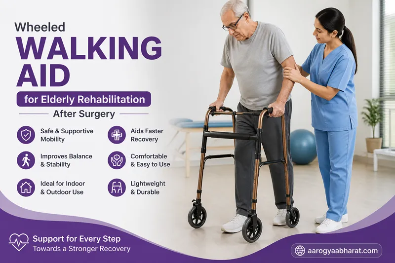 Wheeled Walking Aid for Elderly Rehabilitation After Surgery