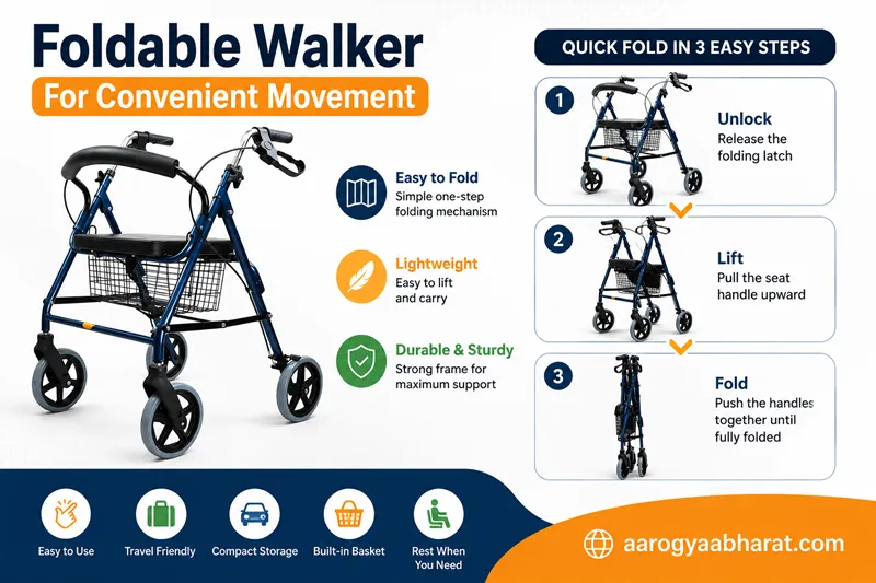 Portable Foldable Walker for Easy Movement