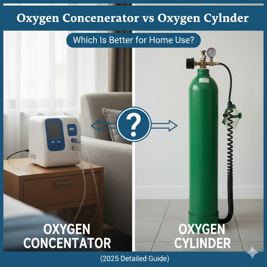 Oxygen Concentrator vs Oxygen Cylinder – Which Is Better for Home Use? (2025 Detailed Guide)