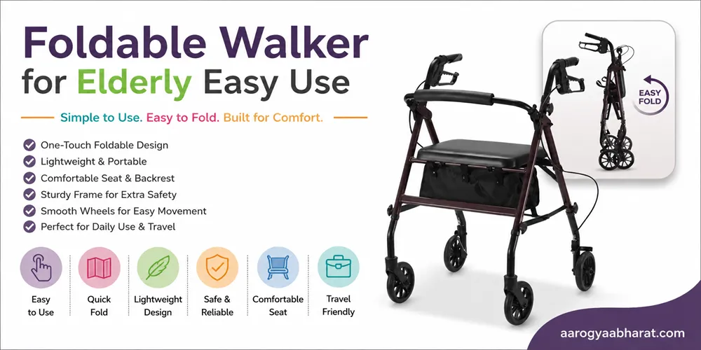 Foldable Walker for Elderly Easy Use: Complete Mobility & Comfort Guide