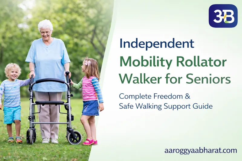 Independent Mobility Rollator Walker for Seniors: Complete Freedom & Safe Walking Support Guide | Aarogyaa Bharat