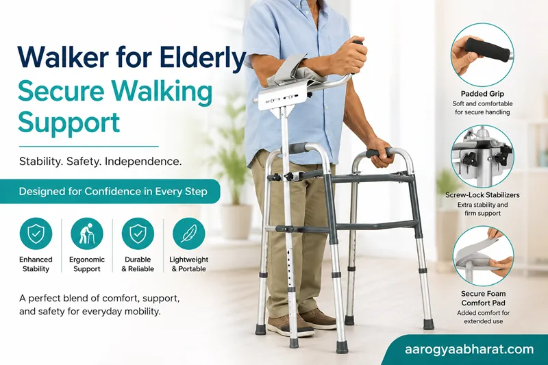 Walker for Elderly Secure Walking Support