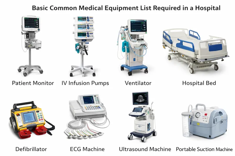 Basic Common Medical Equipment List Required in a Hospital
