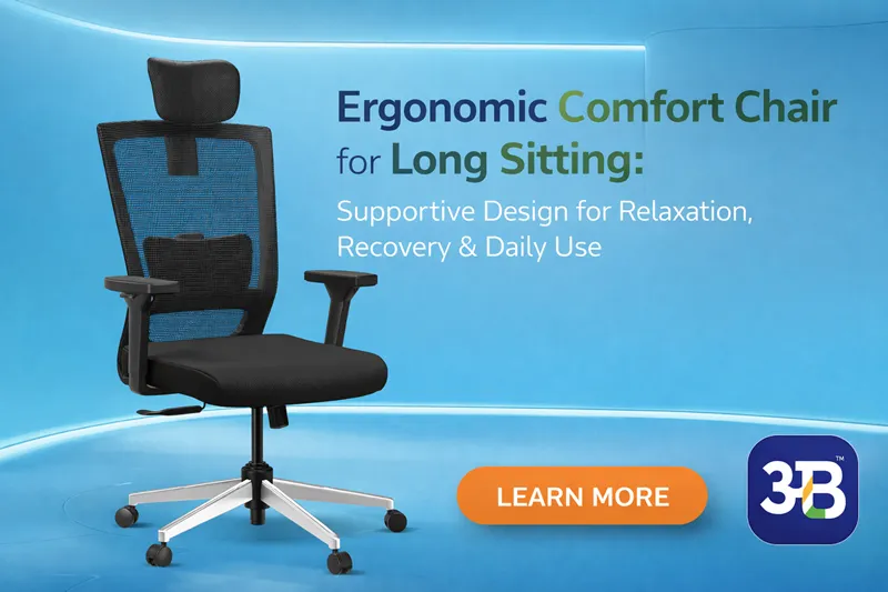 Ergonomic Comfort Chair for Long Sitting: Supportive Design for Relaxation, Recovery & Daily Use