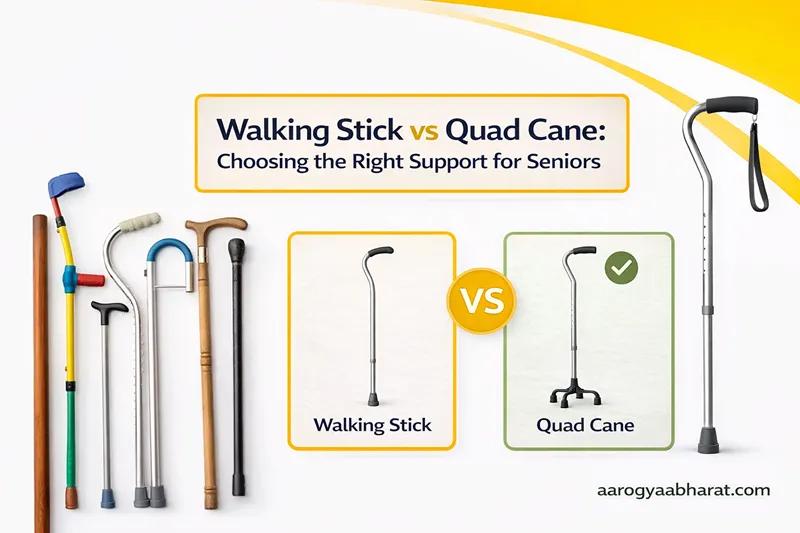 Walking Stick vs Quad Cane: Choosing the Right Support for Seniors