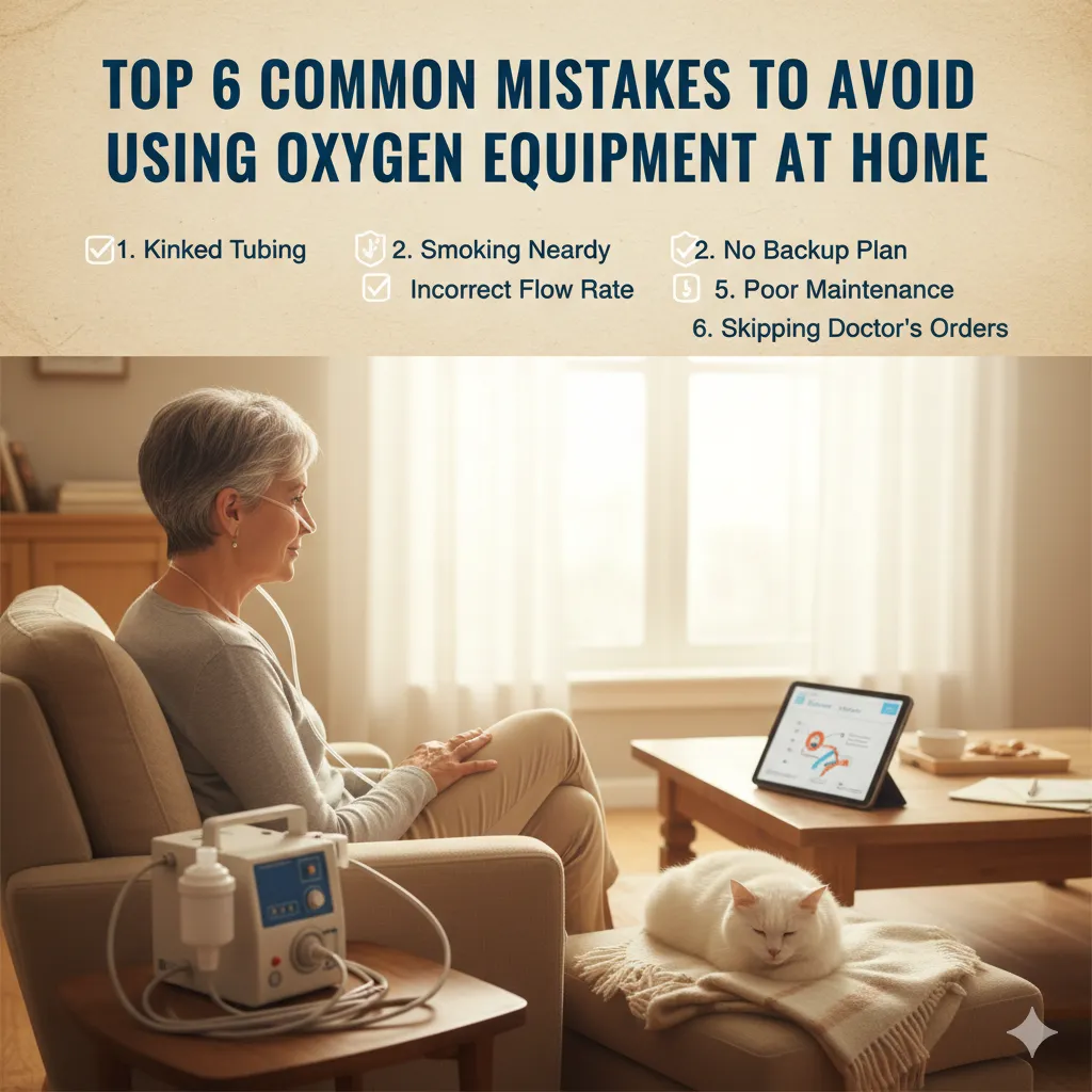Top 6 Common Mistakes to Avoid While Using Oxygen Equipment at Home
