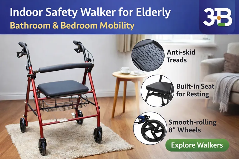 Indoor Safety Walker for Elderly Bathroom & Bedroom Mobility | Aarogyaa Bharat