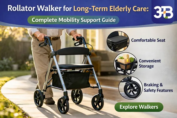 Rollator Walker for Elderly Care: Mobility Support Guide
