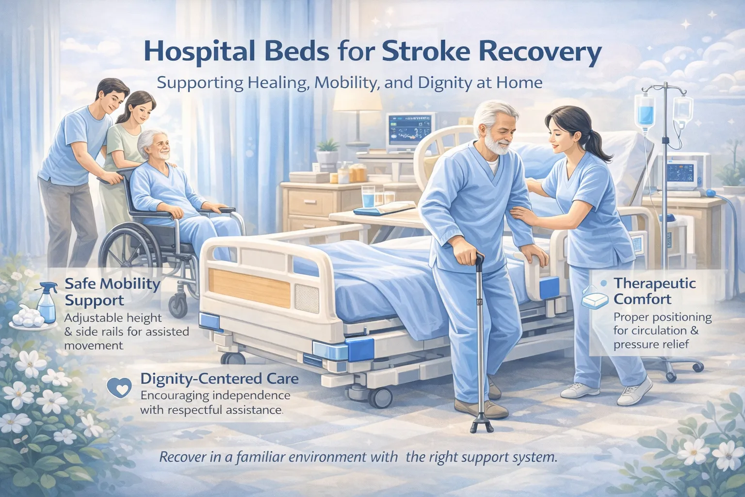 Hospital Beds for Stroke Recovery: Supporting Healing, Mobility, and Dignity at Home