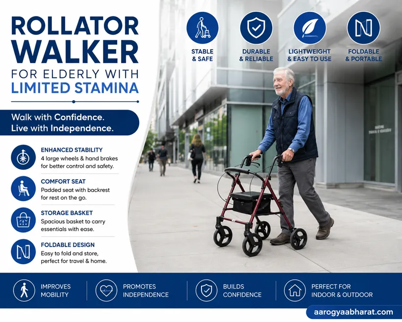 Rollator Walker for Elderly with Limited Stamina