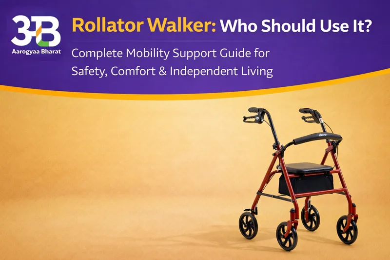 Rollator Walker: Who Should Use It? Complete Mobility Support Guide for Safety, Comfort & Independent Living | Aarogyaa Bharat