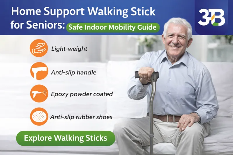 Home Support Walking Stick for Seniors: Safe Indoor Mobility Guide | Aarogyaa Bharat