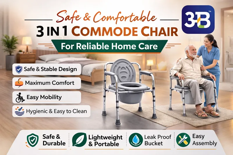 Safe & Comfortable Daily Use Commode Chair for Reliable Home Care by Aarogyaa Bharat