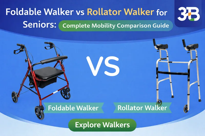 Foldable Walker vs Rollator Walker for Seniors: Complete Mobility Comparison Guide | Aarogyaa Bharat