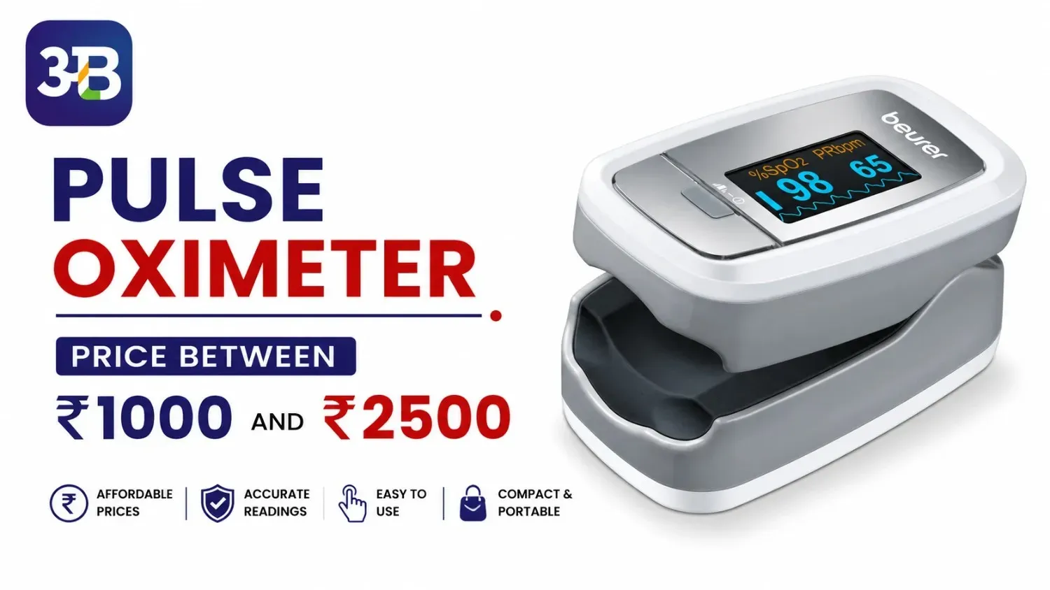 pulse oximeter price between ₹ 1000 and ₹ 2500