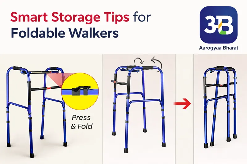Smart Storage Tips for Foldable Walkers: Complete Space-Saving & Care Guide for Elderly Mobility Equipment | Aarogyaa Bharat