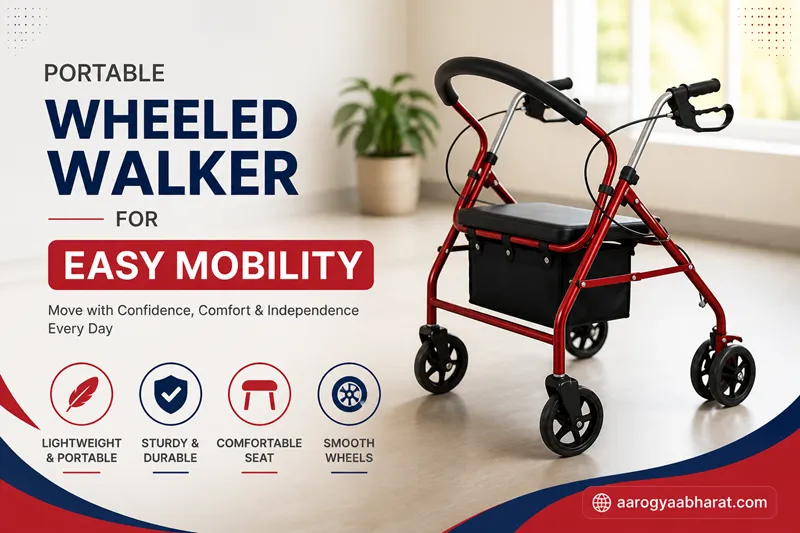 Portable Wheeled Walker for Easy Mobility