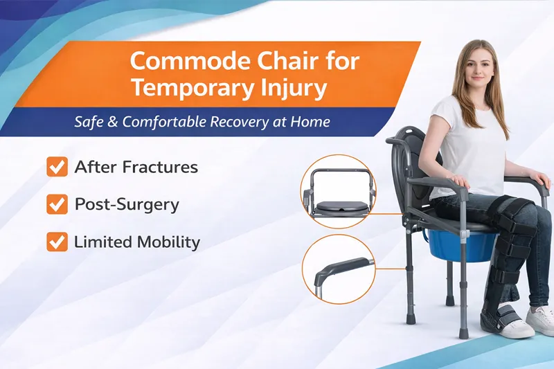 Commode Chair for Temporary Injury