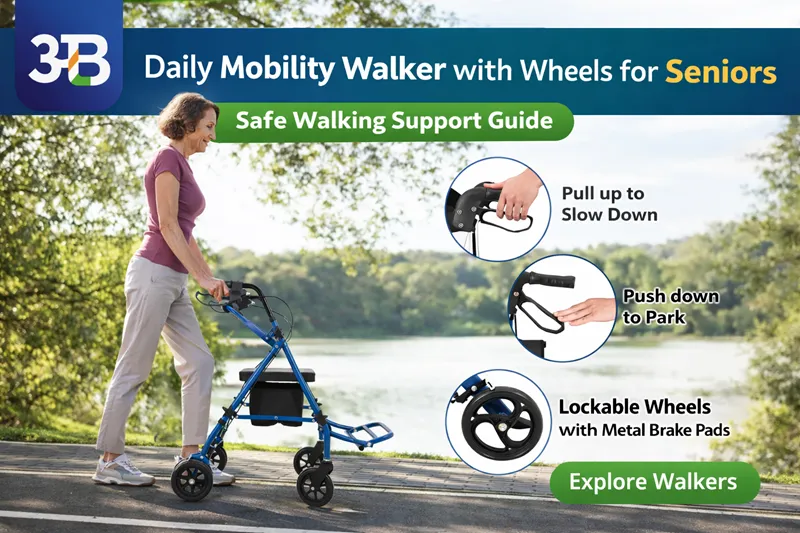 Daily Mobility Walker with Wheels for Seniors: Safe Walking Support Guide | Aarogyaa Bharat
