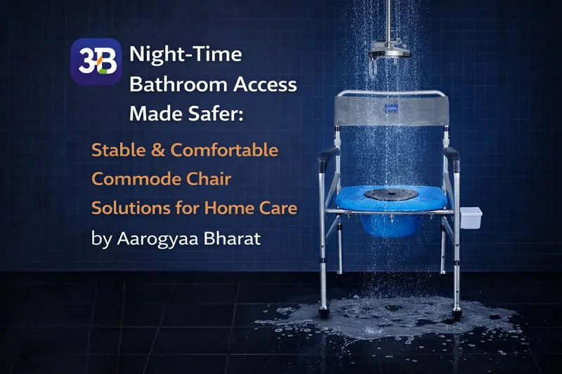 Night-Time Bathroom Access Made Safer: Stable & Comfortable Commode Chair Solutions for Home Care by Aarogyaa Bharat