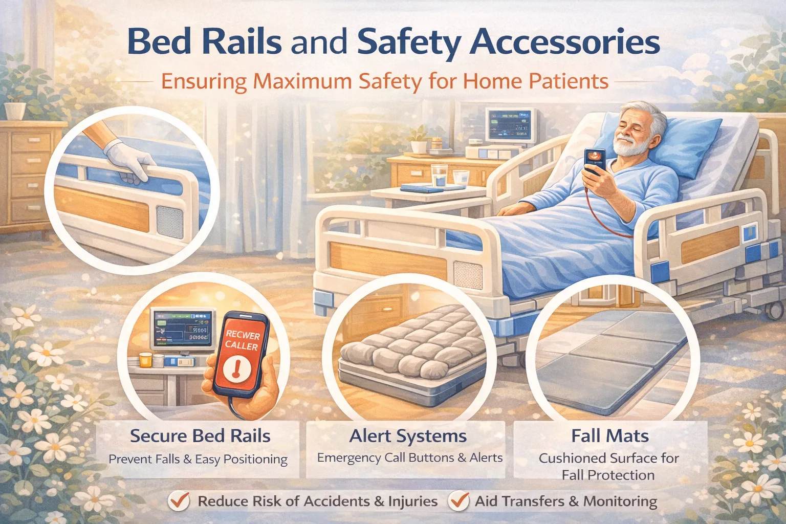 Bed Rails and Safety Accessories: Ensuring Maximum Safety for Home Patients