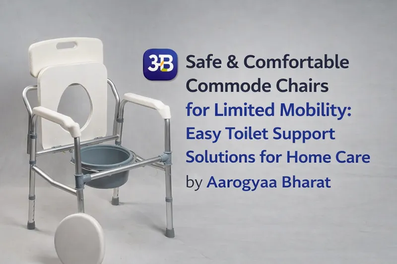 Safe & Comfortable Commode Chairs for Limited Mobility: Easy Toilet Support Solutions for Home Care by Aarogyaa Bharat