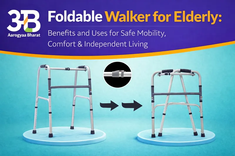 Foldable Walker for Elderly: Benefits and Uses for Safe Mobility, Comfort & Independent Living | Aarogyaa Bharat