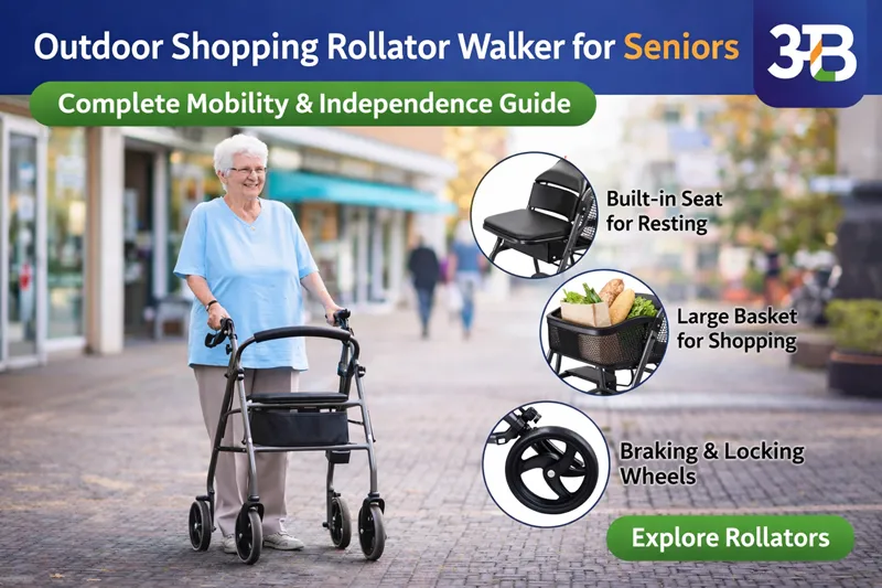 Outdoor Shopping Rollator Walker for Seniors: Complete Mobility & Independence Guide | Aarogyaa Bharat