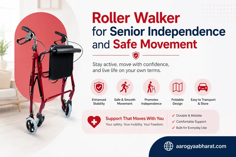 Roller Walker for Senior Independence and Safe Movement