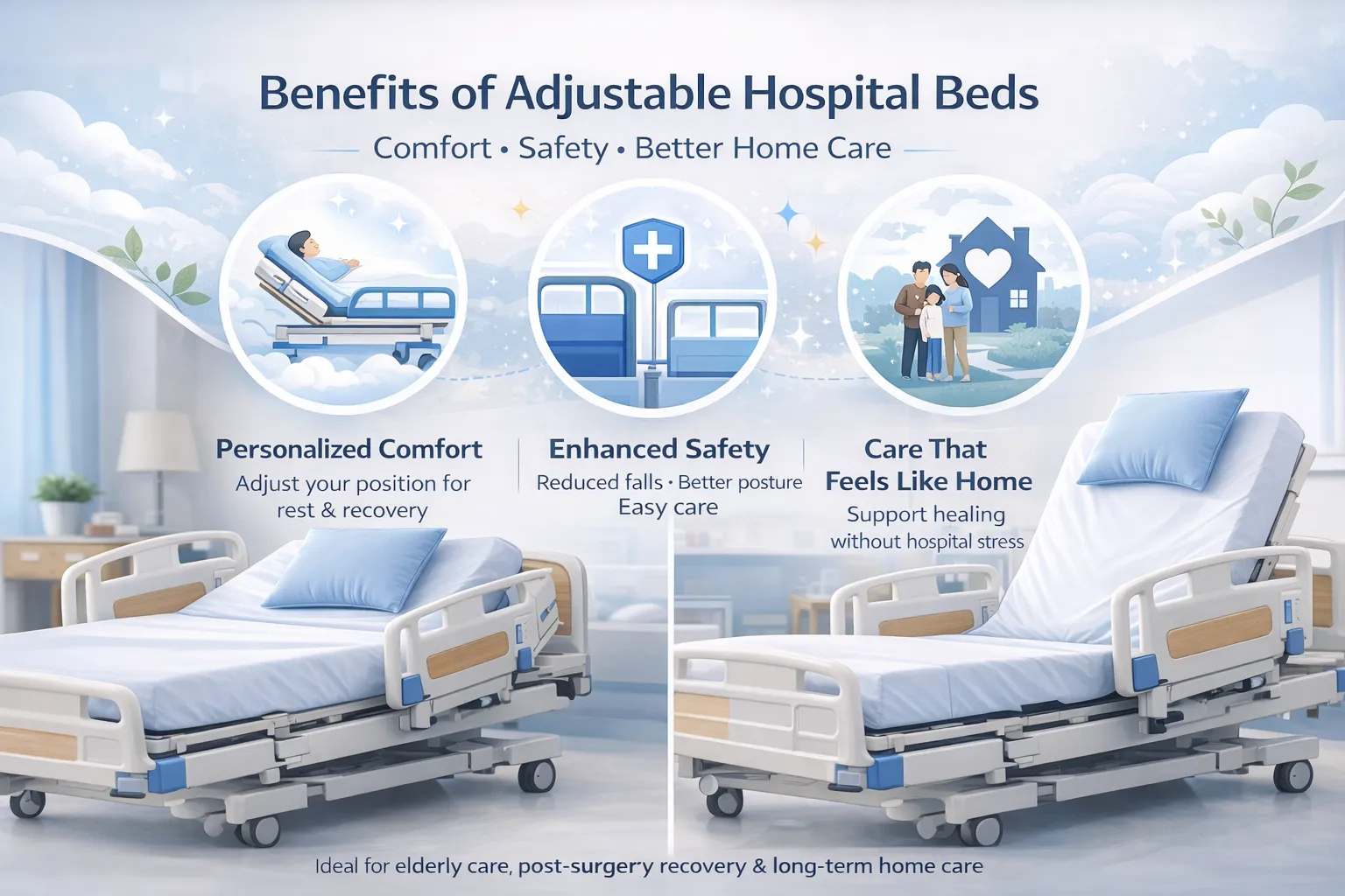 Benefits of Adjustable Hospital Beds: Comfort, Safety & Better Home Care