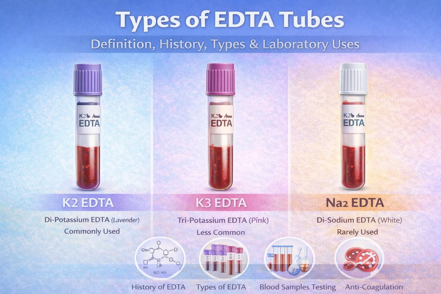 Types of EDTA Tubes: Definition, History, Types & Laboratory Uses
