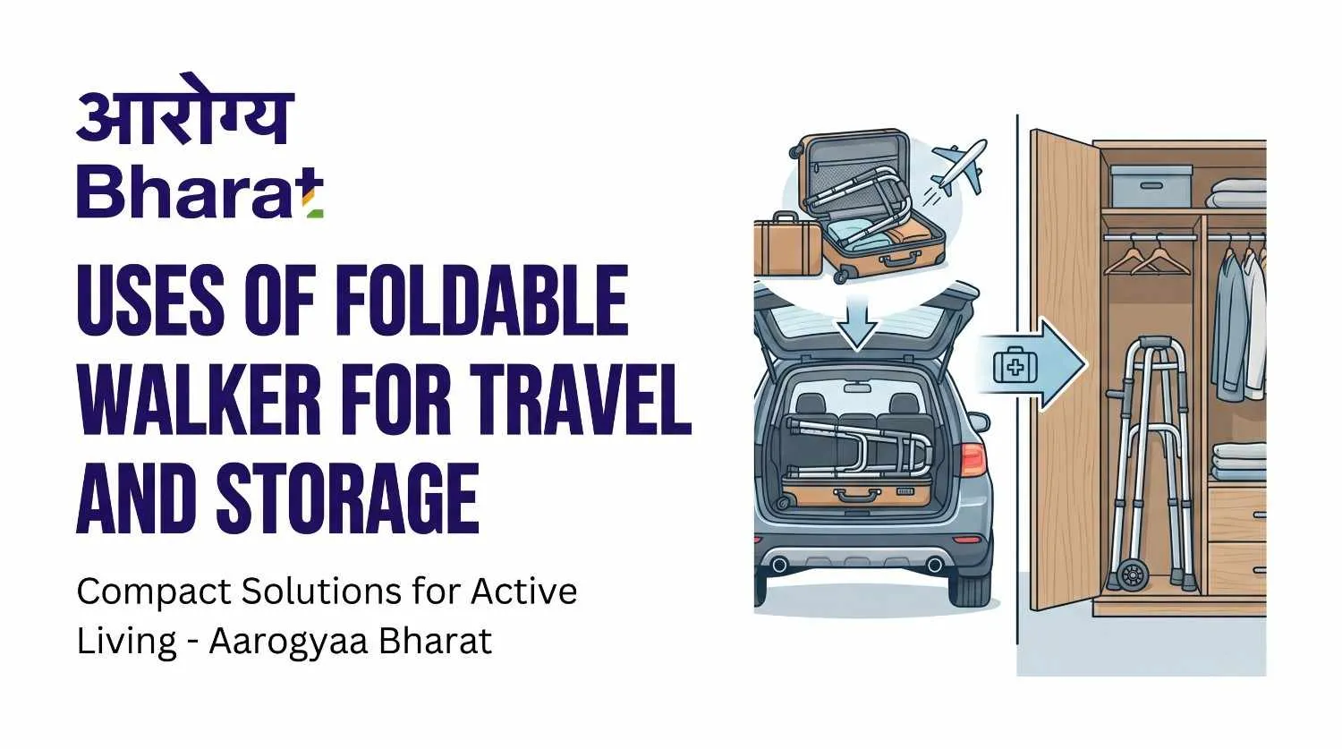 Foldable Walker for Travel and Storage