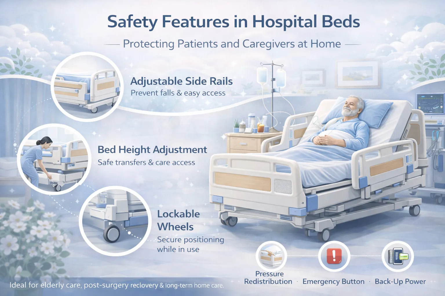 Safety Features in Hospital Beds: Protecting Patients and Caregivers at Home